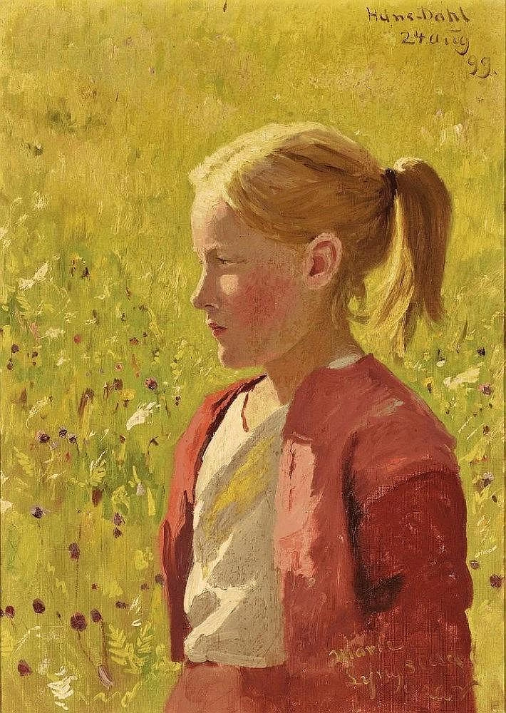 Ritratto di Maria Lyngstad a otto anni